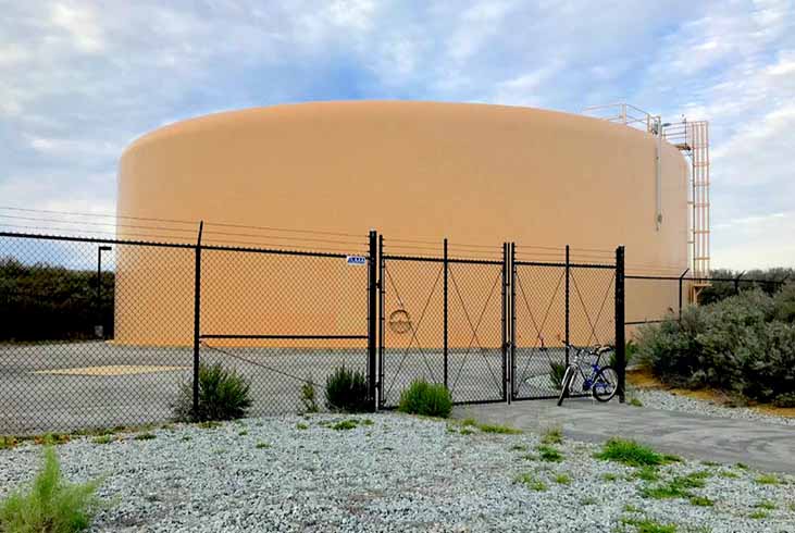Million gallon water tank "recording studio" in San Juan Bautista